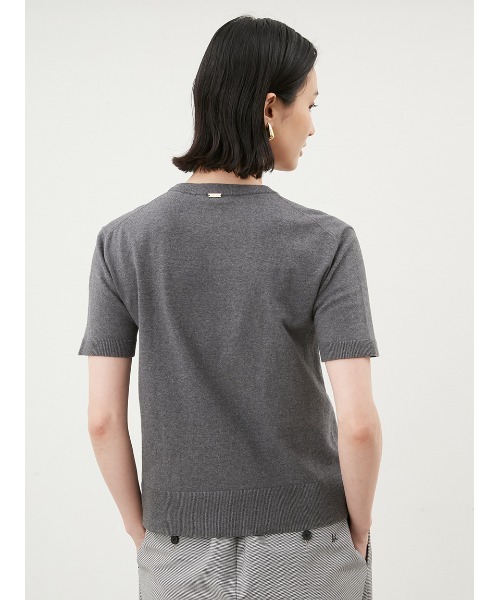 Mila Owen（ミラオーウェン）の「金釦ポケットデザイン5分袖