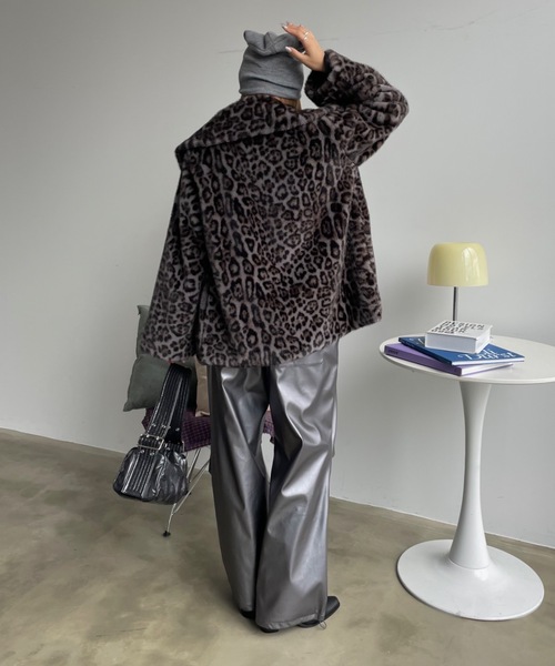 SHAGGIE（シャギー）の「レザールーズジョガーパンツ（その他パンツ・レディース・グレー/ブラック・FREE）」の6枚目の写真