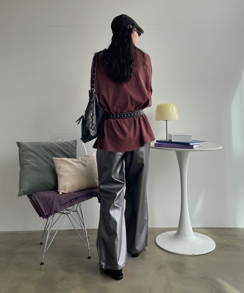 SHAGGIE（シャギー）の「レザールーズジョガーパンツ（その他パンツ・レディース・グレー/ブラック・FREE）」の10枚目の写真