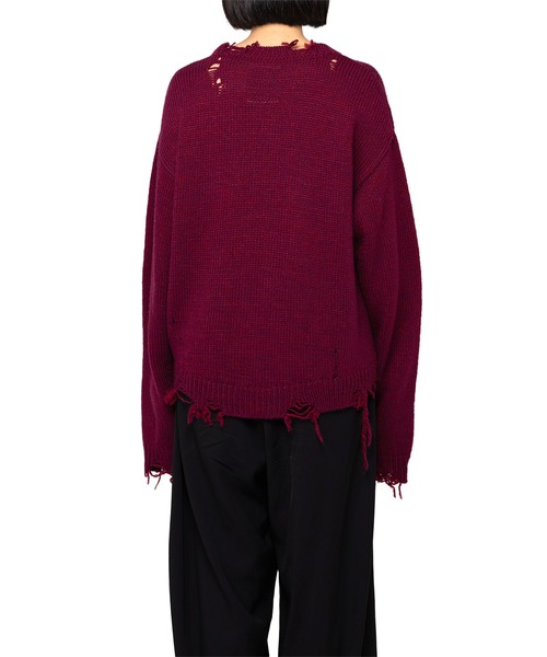 Maison MIHARA YASUHIRO(メゾンミハラヤスヒロ)の「Cat Intarsia Pullover Knit(ニット/セーター・レディース・ボルドー/ブラック・36/38/40)」の12枚目の写真