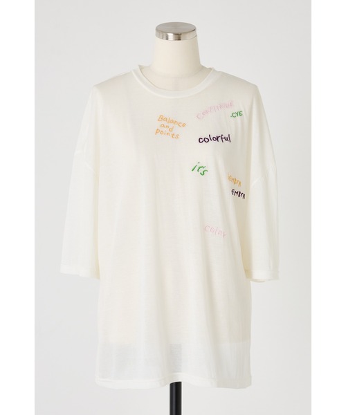 HeRIN.CYE（ヘリンドットサイ）の「mio yanase / member tee　　ミオ　ヤナセ/メンバー　ティー（Tシャツ/カットソー・レディース・オフホワイト・FREE）」の3枚目の写真
