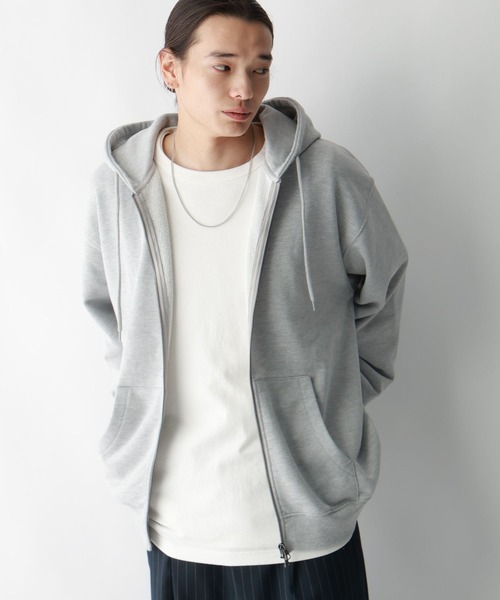 RAGEBLUE（レイジブルー）の「【SIGNAL SPORTS】ワンポイント刺繍/ピグメントダブルジップパーカー（パーカー・メンズ・アッシュグレー/グレー/オリーブ・MEDIUM/LARGE）」の7枚目の写真