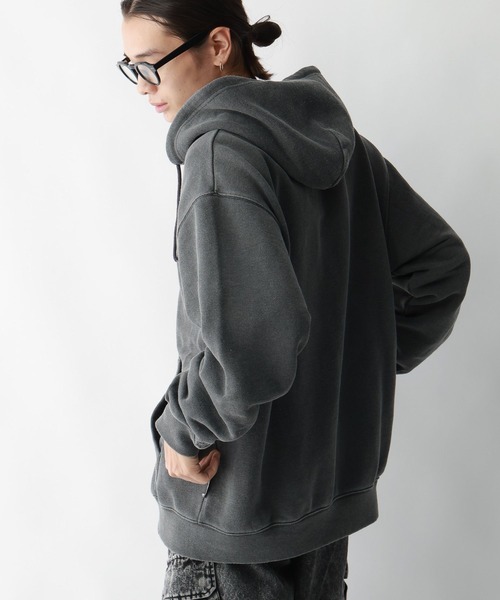 RAGEBLUE（レイジブルー）の「【SIGNAL SPORTS】ワンポイント刺繍/ピグメントダブルジップパーカー（パーカー・メンズ・アッシュグレー/グレー/オリーブ・MEDIUM/LARGE）」の15枚目の写真