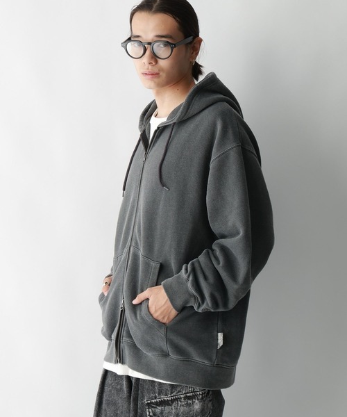 RAGEBLUE（レイジブルー）の「【SIGNAL SPORTS】ワンポイント刺繍/ピグメントダブルジップパーカー（パーカー・メンズ・アッシュグレー/グレー/オリーブ・MEDIUM/LARGE）」の16枚目の写真