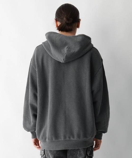 RAGEBLUE（レイジブルー）の「【SIGNAL SPORTS】ワンポイント刺繍/ピグメントダブルジップパーカー（パーカー・メンズ・アッシュグレー/グレー/オリーブ・MEDIUM/LARGE）」の18枚目の写真