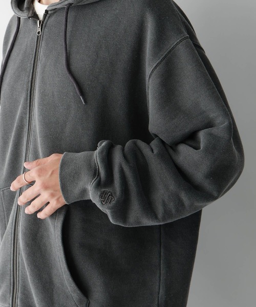 RAGEBLUE（レイジブルー）の「【SIGNAL SPORTS】ワンポイント刺繍/ピグメントダブルジップパーカー（パーカー・メンズ・アッシュグレー/グレー/オリーブ・MEDIUM/LARGE）」の21枚目の写真