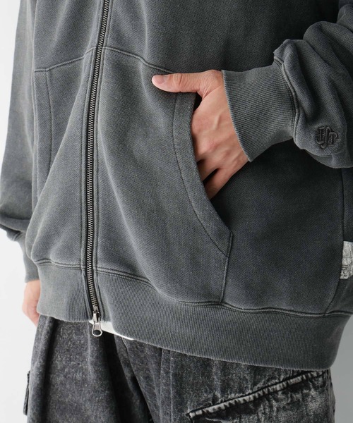 RAGEBLUE（レイジブルー）の「【SIGNAL SPORTS】ワンポイント刺繍/ピグメントダブルジップパーカー（パーカー・メンズ・アッシュグレー/グレー/オリーブ・MEDIUM/LARGE）」の22枚目の写真