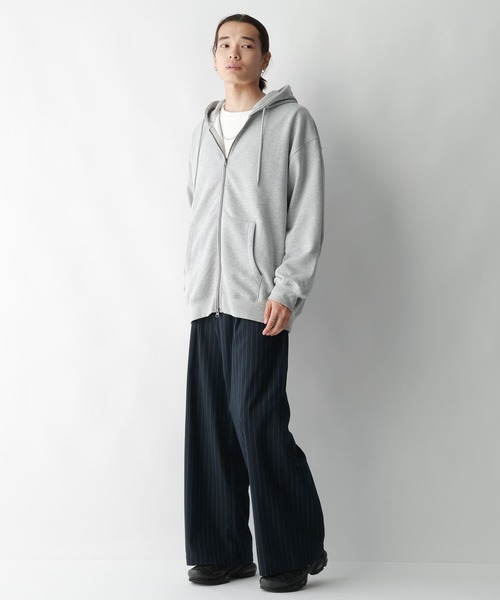 RAGEBLUE（レイジブルー）の「【SIGNAL SPORTS】ワンポイント刺繍/ピグメントダブルジップパーカー（パーカー・メンズ・アッシュグレー/グレー/オリーブ・MEDIUM/LARGE）」の4枚目の写真