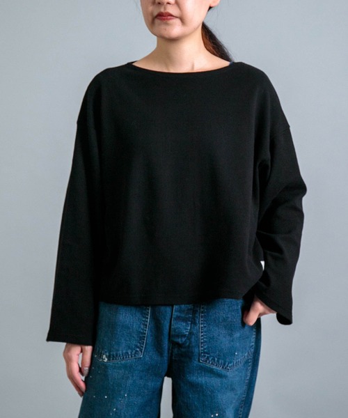 tシャツ 「OMNIGOD womens / オムニゴッド」 KLフライス ボートネックTシャツ レディース OMNIGOD womens / オムニゴッド] KLフライス ボートネックT