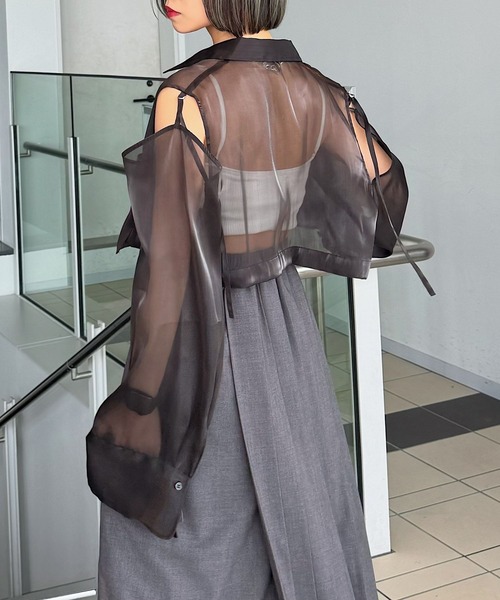 PAGEBOY（ページボーイ）の「長袖シャツ（シャツ/ブラウス・レディース・グレー・FREE）」の3枚目の写真