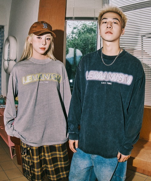 Good Riddance(グッドリダンス)の「【Lemanism】レトロウォッシュ加工 メタリックデザインロゴ 長袖Tシャツ ロンT(Tシャツ/カットソー・レディース・ブラック/グレー/ベージュ・M/L)」の10枚目の写真