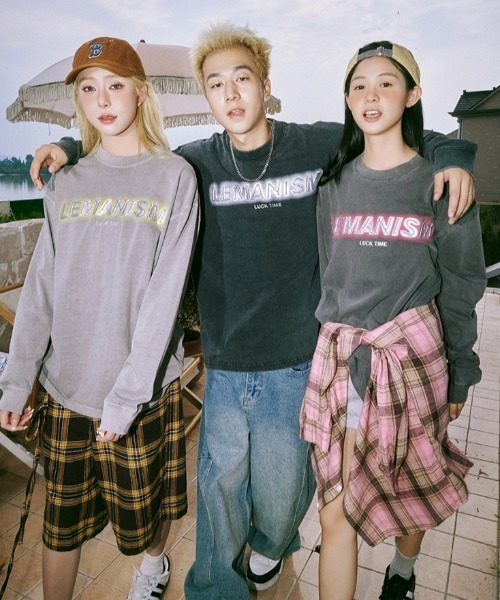 Good Riddance(グッドリダンス)の「【Lemanism】レトロウォッシュ加工 メタリックデザインロゴ 長袖Tシャツ ロンT(Tシャツ/カットソー・レディース・ブラック/グレー/ベージュ・M/L)」の15枚目の写真