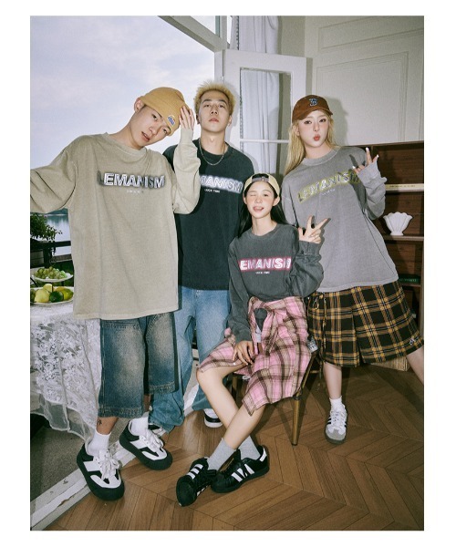 Good Riddance(グッドリダンス)の「【Lemanism】レトロウォッシュ加工 メタリックデザインロゴ 長袖Tシャツ ロンT(Tシャツ/カットソー・レディース・ブラック/グレー/ベージュ・M/L)」の4枚目の写真