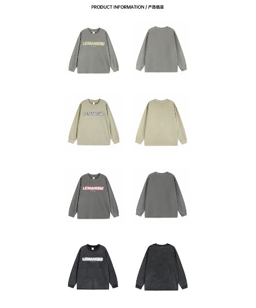 Good Riddance(グッドリダンス)の「【Lemanism】レトロウォッシュ加工 メタリックデザインロゴ 長袖Tシャツ ロンT(Tシャツ/カットソー・レディース・ブラック/グレー/ベージュ・M/L)」の5枚目の写真