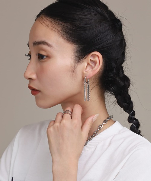 LHME（エルエイチエムイー）の「【WEB限定】“Moment”しゃらしゃらピアス/サージカルステンレス（金属アレルギー対応）【LHME / エルエイチエムイー】（ピアス（両耳用）・レディース・シルバー・ONE SIZE）」の14枚目の写真