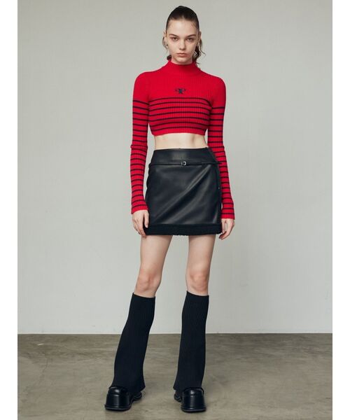 EMODA（エモダ）の「ハイネッククロップロゴニット（ニット/セーター・レディース・レッド/グレー/ブラック/アイボリー・FREE）」の14枚目の写真