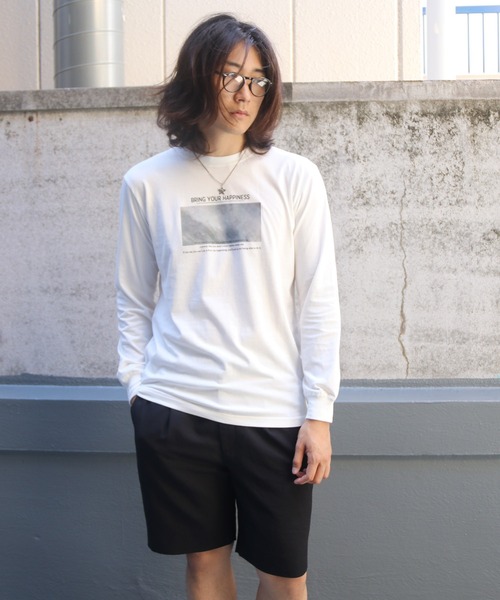 UNIT CHEST（ユニットチェスト）の「【UNIT CHEST】unique unisex T-shirt ニュアンスロゴロンT（Tシャツ/カットソー・レディース・ホワイト/ブラック・S/L/M）」の16枚目の写真