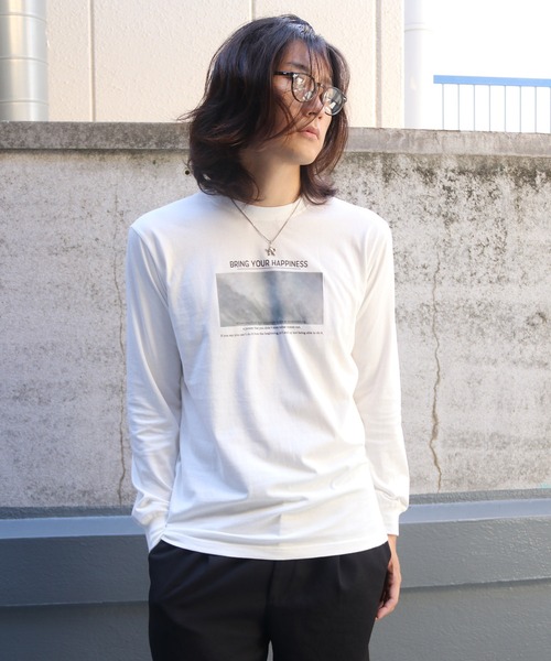 UNIT CHEST（ユニットチェスト）の「【UNIT CHEST】unique unisex T-shirt ニュアンスロゴロンT（Tシャツ/カットソー・レディース・ホワイト/ブラック・S/L/M）」の15枚目の写真