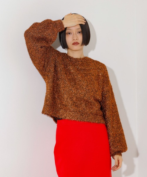 NOMINE（ノミネ）の「ラメシャギープルオーバー（ニット/セーター・レディース・ゴールド/ブロンズ/ブラック/ブルー・フリー）」の21枚目の写真