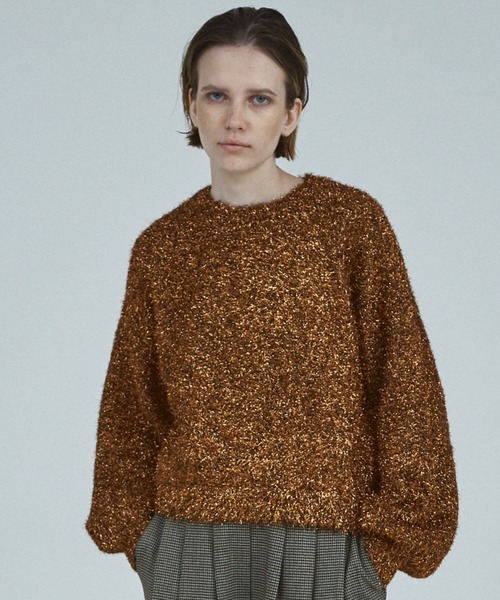 NOMINE（ノミネ）の「ラメシャギープルオーバー（ニット/セーター・レディース・ゴールド/ブロンズ/ブラック/ブルー・フリー）」の8枚目の写真