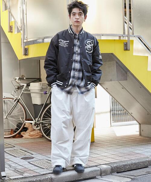 WEGO（ウィゴー）の「WEGO/パテッドワッペンスタジャン（スタジャン・メンズ・ホワイト/ネイビー/ブラック系その他/ブラック・MEDIUM/LARGE）」の16枚目の写真