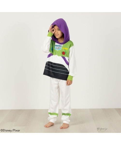 Disney(ディズニー)の「PIXAR ディズニー / ピクサー TOY STORY トイ・ストーリー バズ / コスチューム セットアップ ハロウィン(コスチューム/パーティーグッズ・キッズ・グリーン・100/110/120/130)」の1枚目の写真