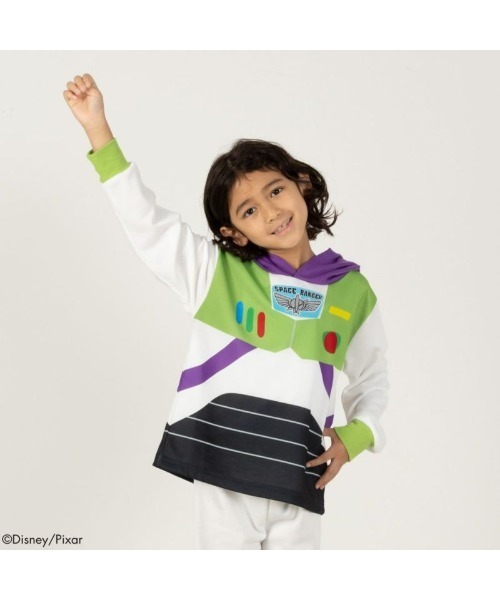 Disney(ディズニー)の「PIXAR ディズニー / ピクサー TOY STORY トイ・ストーリー バズ / コスチューム セットアップ ハロウィン(コスチューム/パーティーグッズ・キッズ・グリーン・100/110/120/130)」の4枚目の写真