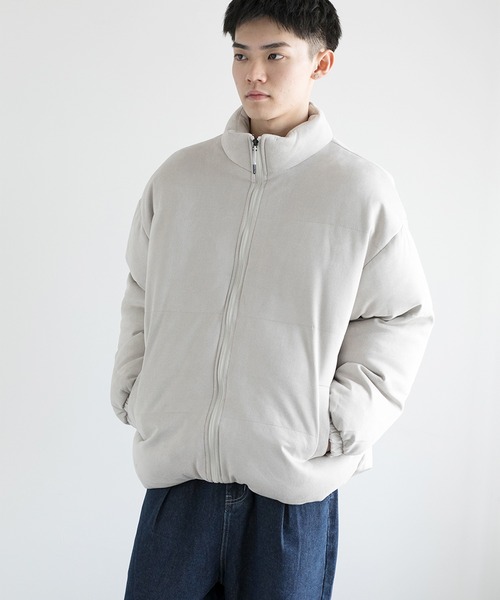 aimoha（アイモハ）の「aimoha men Suede Softshell Eco Down Jacket (AW)（ダウンジャケット/コート・メンズ・ホワイト/チョコ/ブラック/グレー・MEDIUM/X-LARGE/XX-LARGE/LARGE/XXX-LARGE）」の2枚目の写真
