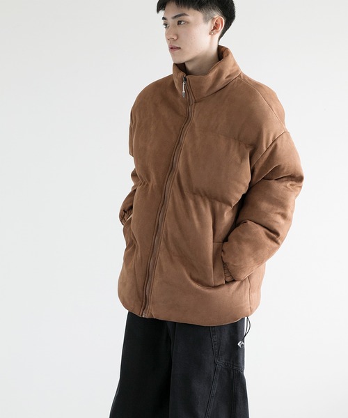 aimoha men Suede Softshell Eco Down Jacket（ダウンジャケット