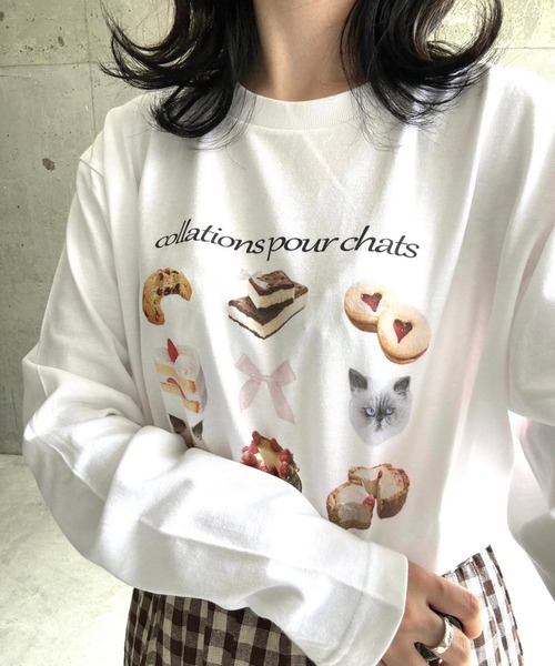 セール】フレンチガーリーロングTシャツ（Tシャツ/カットソー