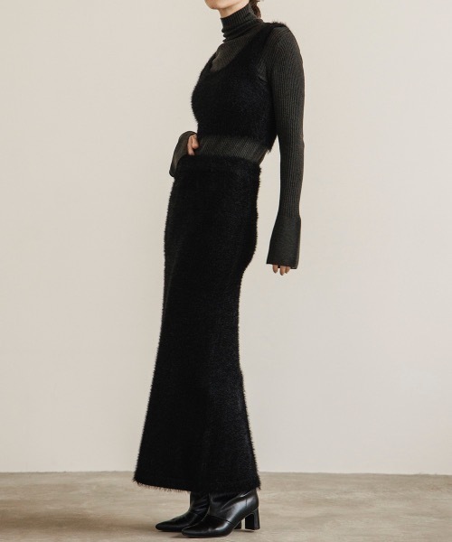 セール】フェザーヤーン ニットロングスカート（スカート