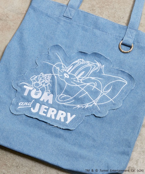 Tom＆Jerry（トムアンドジェリー）の「FLAPPER フラッパー: トムとジェリー デニムトート（トートバッグ・レディース・ライトブルー/インディゴブルー・FREE）」の7枚目の写真