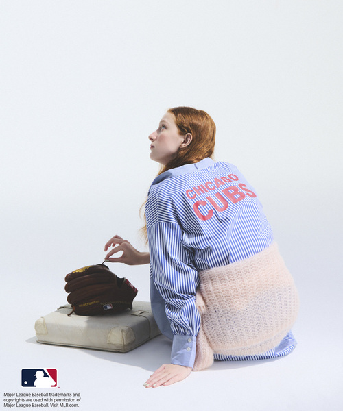 ROPE' PICNIC（ロペピクニック）の「【MLB COLLECTION BY JUN】リボンタイシャツワンピース（シャツワンピース・レディース・ネイビー/サックスブルー/ブルー・38）」の5枚目の写真