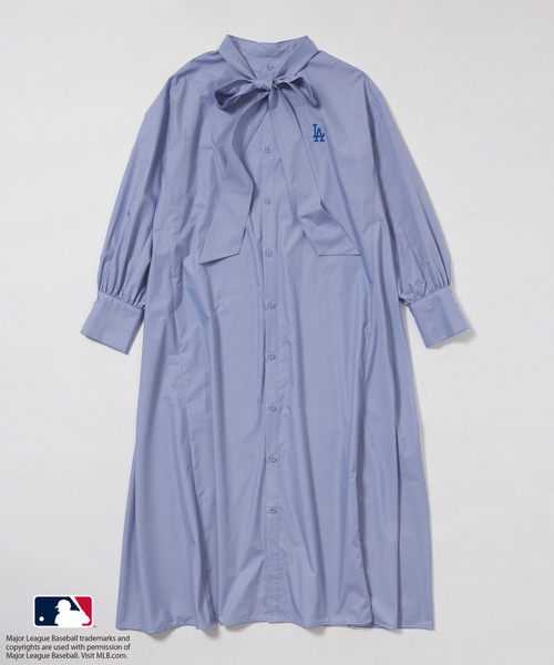 ROPE' PICNIC(ロペピクニック)の「【MLB COLLECTION BY JUN】リボンタイシャツワンピース(ワンピース・レディース・ネイビー/サックスブルー/ブルー・38)」の20枚目の写真