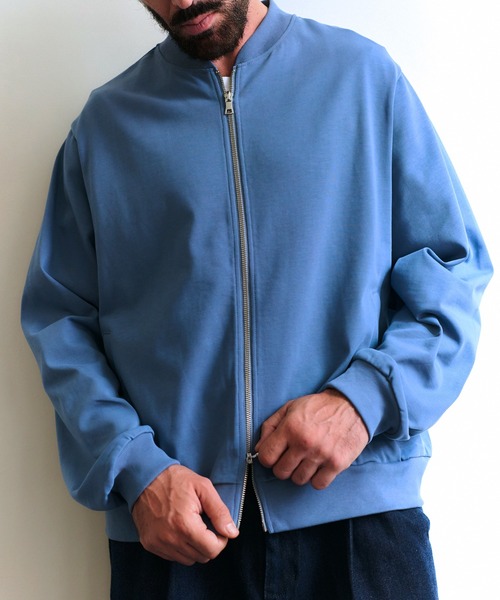 NewAnce(ニュアンス)の「【NewAnce】High Density Sweater MA-1 / 高密度スウェットMA-1(MA-1・メンズ・ブルー/ブラック/カーキ・M/L)」の3枚目の写真