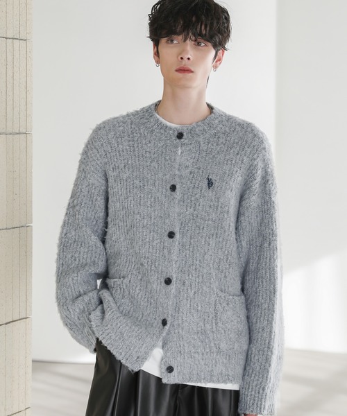 U.S. POLO ASSN.(ユーエスポロアッスン)の「U.S. POLO ASSN.別注 シャギービッグシルエットカーディガン(カーディガン/ボレロ・メンズ・ブラック/ワイン/オフホワイト/グレー・S/M/L/XL)」の3枚目の写真