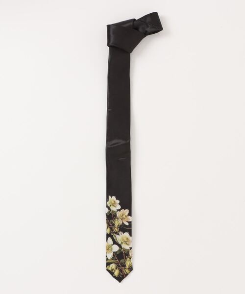 SPINNS(スピンズ)の「フラワーデザイン ネクタイ(ネクタイ・レディース・ブラック/ブラウン系その他・ONESIZE)」の4枚目の写真