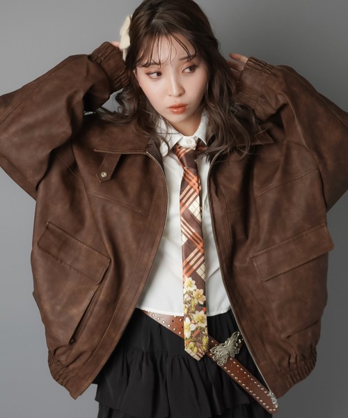 SPINNS(スピンズ)の「フラワーデザイン ネクタイ(ネクタイ・レディース・ブラック/ブラウン系その他・ONESIZE)」の9枚目の写真