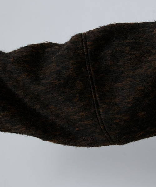 le ELMi(ルエルミ)の「Mixed shaggy short double-zip blouson / ミックスシャギーショートダブルジップブルゾン(ブルゾン・レディース・ブラウン/グレー・FREE)」の15枚目の写真