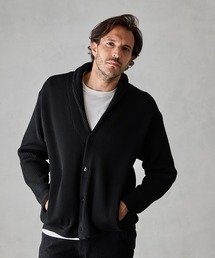 ポリエステルニット両畦ショールカーデ