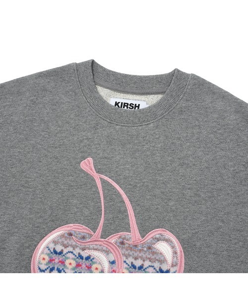 【新品】kirsh ビッグチェリースウェット ライトピンク フリーサイズ スウェット 「KIRSH X HONDA HITOMI」 BIG CHERRY SWEATSHIRTS/ビッグ