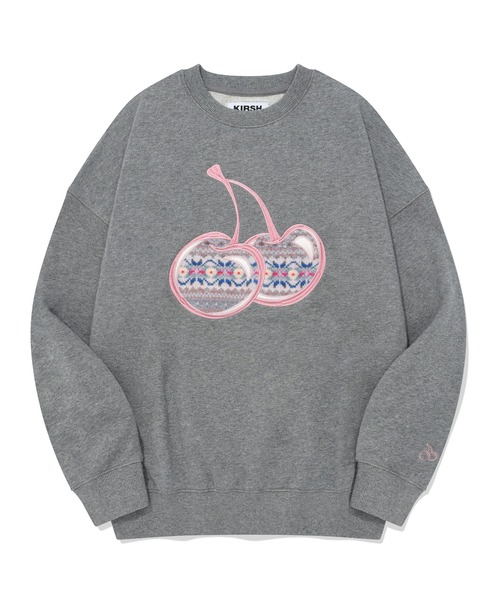 KIRSH（キルシー）の「KIRSH BIG CHERRY APPLIQUE SWEATSHIRT キルシー