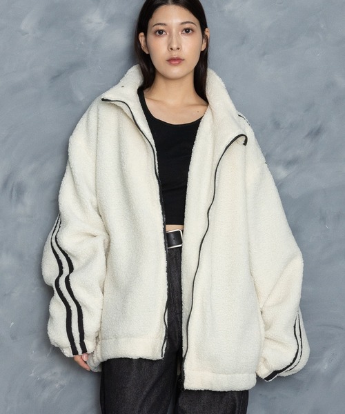 Starting Over(スターティングオーバー)の「sheep boa track jacket/シープボア サイドライン トラックジャケット(ブルゾン・メンズ・オフホワイト/ブラウン/ブラック・M/L/XL)」の16枚目の写真