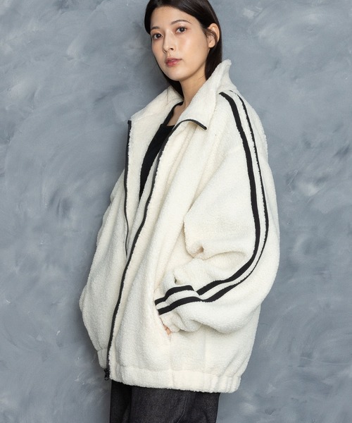 Starting Over(スターティングオーバー)の「sheep boa track jacket/シープボア サイドライン トラックジャケット(ブルゾン・メンズ・オフホワイト/ブラウン/ブラック・M/L/XL)」の17枚目の写真