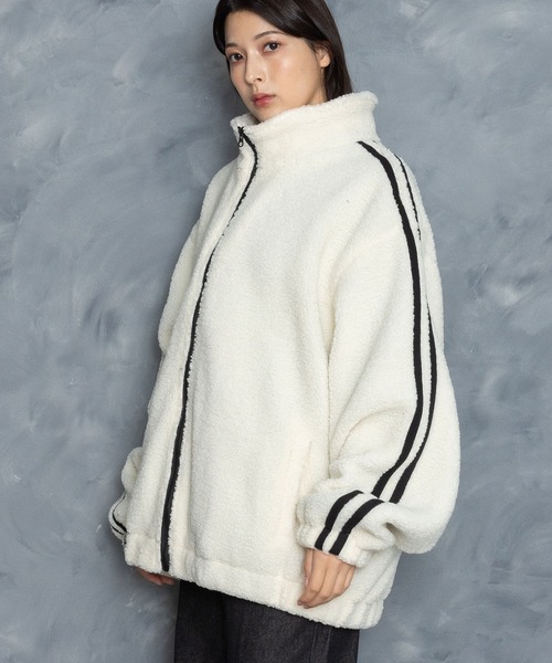 Starting Over(スターティングオーバー)の「sheep boa track jacket/シープボア サイドライン トラックジャケット(ブルゾン・メンズ・オフホワイト/ブラウン/ブラック・M/L/XL)」の19枚目の写真