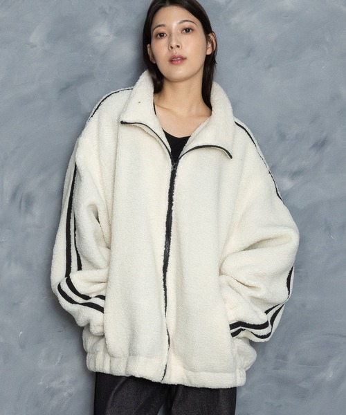 Starting Over(スターティングオーバー)の「sheep boa track jacket/シープボア サイドライン トラックジャケット(ブルゾン・メンズ・オフホワイト/ブラウン/ブラック・M/L/XL)」の20枚目の写真