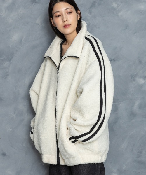Starting Over(スターティングオーバー)の「sheep boa track jacket/シープボア サイドライン トラックジャケット(ブルゾン・メンズ・オフホワイト/ブラウン/ブラック・M/L/XL)」の21枚目の写真