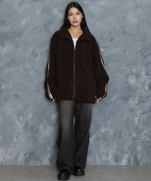 Starting Over(スターティングオーバー)の「sheep boa track jacket/シープボア サイドライン トラックジャケット(ブルゾン・メンズ・オフホワイト/ブラウン/ブラック・M/L/XL)」の13枚目の写真