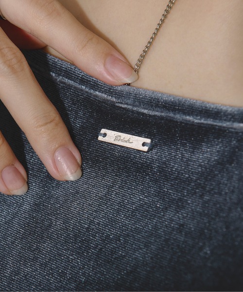 Ezick（エジック）の「Corset  line ベロアボディスーツ（Tシャツ/カットソー・レディース・ブラウン/ネイビー/ブラック・FREE）」の16枚目の写真