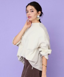 JETSET SOLO PLUS （ジェットセットソロプラス）の「【FONT LAB】裏毛×ケーブルコンビ ドロストヘムスウェット（スウェット・レディース）」